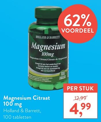 Promotions Magnesium citraat holland + barrett - Produit maison - Holland & Barrett - Valide de 22/02/2021 à 21/03/2021 chez Holland & Barret