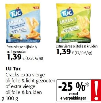 Promoties Lu tuc cracks extra vierge - Lu - Geldig van 24/02/2021 tot 09/03/2021 bij Colruyt