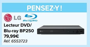 Promoties Lg lecteur dvd- blu-ray bp250 - LG - Geldig van 24/02/2021 tot 08/03/2021 bij Carrefour