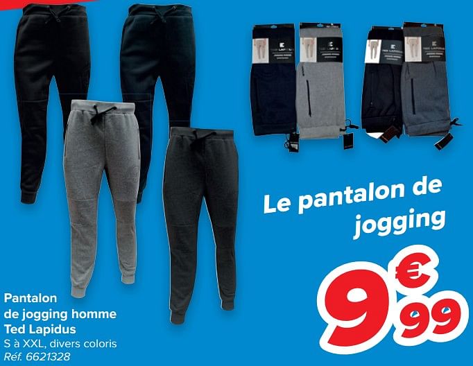 Produit maison Carrefour Pantalon de jogging homme ted lapidus