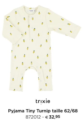 Promotions Pyjama tiny turnip - Trixie - Valide de 15/02/2021 à 31/12/2021 chez Dreambaby