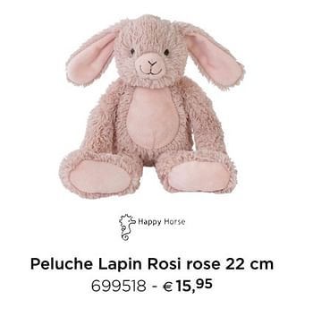 Promoties Peluche lapin rosi rose - Happy Horse - Geldig van 15/02/2021 tot 31/12/2021 bij Dreambaby