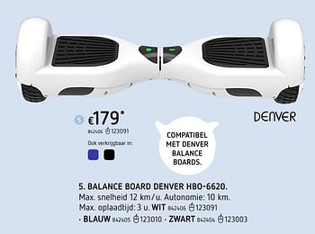Promoties Balance board denver hbo-6620 - Denver Electronics - Geldig van 08/03/2021 tot 30/06/2021 bij Dreamland