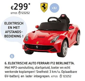 Promoties Elektrische auto ferrari f12 berlinetta - Ferrari - Geldig van 08/03/2021 tot 30/06/2021 bij Dreamland