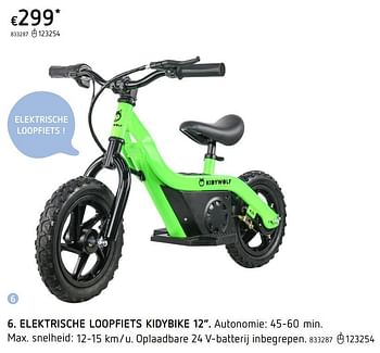 Promotions Elektrische loopfiets kidybike 12 - KidyBike - Valide de 08/03/2021 à 30/06/2021 chez Dreamland