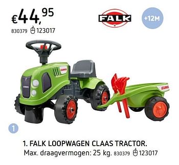 Promoties Falk loopwagen claas tractor - Falk - Geldig van 08/03/2021 tot 30/06/2021 bij Dreamland