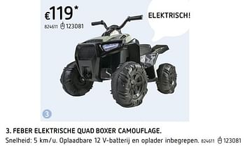 Promoties Feber elektrische quad boxer camouflage - Feber - Geldig van 08/03/2021 tot 30/06/2021 bij Dreamland