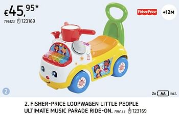 Promoties Fisher-price loopwagen little people ultimate music parade ride-on - Fisher-Price - Geldig van 08/03/2021 tot 30/06/2021 bij Dreamland