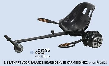Promoties Seatkart voor balance board denver kar-1550 mk2 - Denver Electronics - Geldig van 08/03/2021 tot 30/06/2021 bij Dreamland