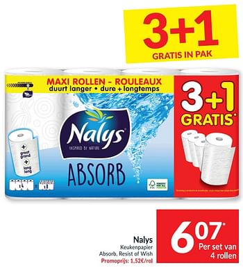 Promoties Nalys keukenpapier - Nalys - Geldig van 02/03/2021 tot 07/03/2021 bij Intermarche