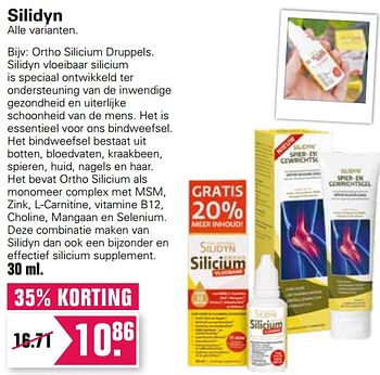 Promoties Silidyn ortho silicium druppels - Silidyn - Geldig van 24/02/2021 tot 13/03/2021 bij De Online Drogist
