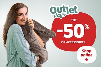 Promoties Outlet days tot -50% op accessoires - Huismerk - Sleeplife - Geldig van 12/03/2021 tot 27/03/2021 bij Sleeplife
