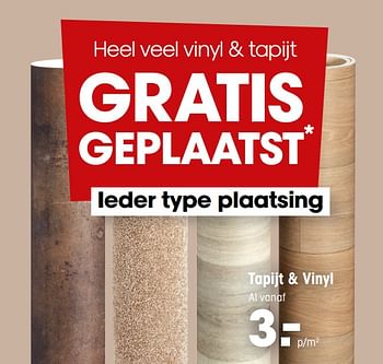 Promoties Tapijt + vinyl - Huismerk - Kwantum - Geldig van 01/03/2021 tot 14/03/2021 bij Kwantum