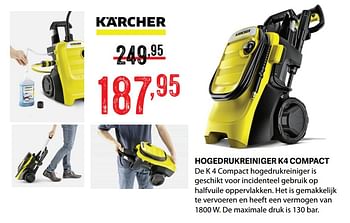 Promoties Kärcher hogedrukreiniger k4 compact - Kärcher - Geldig van 24/02/2021 tot 11/03/2021 bij Bouwcenter Frans Vlaeminck