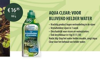 Promoties Aqua clear: voor blijvend helder water - BSI - Geldig van 21/02/2021 tot 30/10/2021 bij Multi Bazar