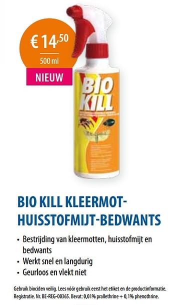Promoties Bio kill kleermothuisstofmijt-bedwants - BSI - Geldig van 21/02/2021 tot 30/10/2021 bij Multi Bazar