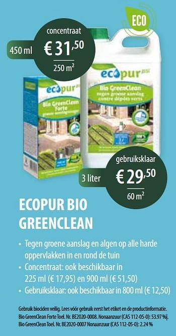 Promoties Ecopur bio greenclean - BSI - Geldig van 21/02/2021 tot 30/10/2021 bij Multi Bazar