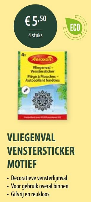 Promotions Vliegenval venstersticker motief - Aeroxon - Valide de 21/02/2021 à 30/10/2021 chez Multi Bazar
