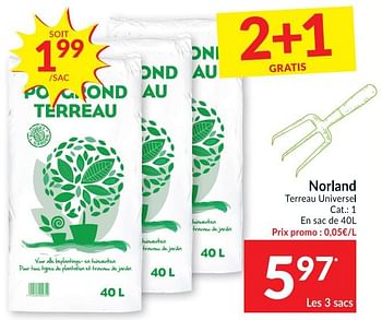 Promotions Norland terreau universel - Produit maison - Intermarche - Valide de 02/03/2021 à 07/03/2021 chez Intermarche