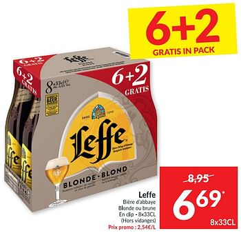 Promotions Leffe bière d`abbaye blonde ou brune - Leffe - Valide de 02/03/2021 à 07/03/2021 chez Intermarche
