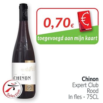 Promoties Chinon expert club rood - Rode wijnen - Geldig van 01/03/2021 tot 31/03/2021 bij Intermarche