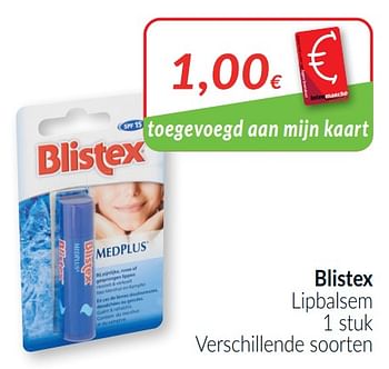 Promoties Blistex lipbalsem - Blistex - Geldig van 01/03/2021 tot 31/03/2021 bij Intermarche