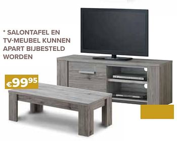 Promoties Salontafel en tv-meubel kunnen apart bijbesteld worden - Huismerk - Euroshop - Geldig van 25/02/2021 tot 30/06/2021 bij Euro Shop