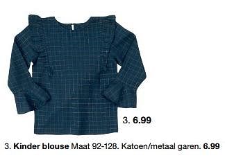 Promoties Kinder blouse - Huismerk - Zeeman  - Geldig van 27/02/2021 tot 05/03/2021 bij Zeeman