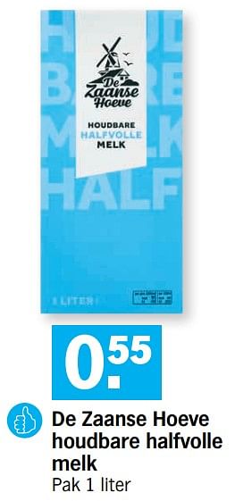Promoties De zaanse hoeve houdbare halfvolle melk - De Zaanse Hoeve - Geldig van 01/03/2021 tot 07/03/2021 bij Albert Heijn