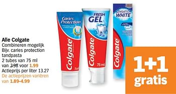 Promotions Colgate caries protection tandpasta - Colgate - Valide de 01/03/2021 à 07/03/2021 chez Albert Heijn