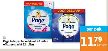 Promotions Page toiletpapier origineel of kussenzacht - Page - Valide de 01/03/2021 à 07/03/2021 chez Albert Heijn