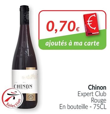 Promoties Chinon expert club rouge - Rode wijnen - Geldig van 01/03/2021 tot 31/03/2021 bij Intermarche
