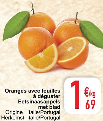 Promoties Oranges avec feuilles à déguster eetsinaasappels met blad - Huismerk - Cora - Geldig van 02/03/2021 tot 08/03/2021 bij Cora