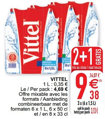 Promotions Vittel - Vittel - Valide de 02/03/2021 à 08/03/2021 chez Cora