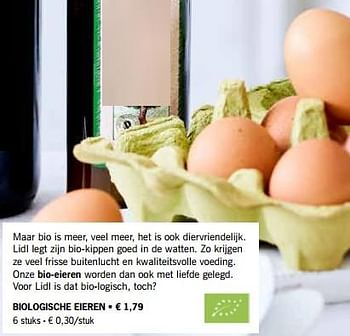 Promotions Biologische eieren - Produit maison - Lidl - Valide de 01/03/2021 à 04/04/2021 chez Lidl