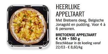 Promoties Bretoense appeltaart - Huismerk - Lidl - Geldig van 01/03/2021 tot 04/04/2021 bij Lidl