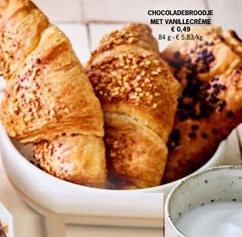 Promoties Chocoladebroodje met vanillecrème - Huismerk - Lidl - Geldig van 01/03/2021 tot 04/04/2021 bij Lidl