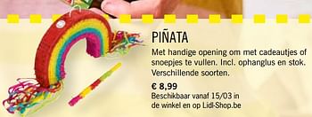 Promoties Piñata - Huismerk - Lidl - Geldig van 01/03/2021 tot 04/04/2021 bij Lidl