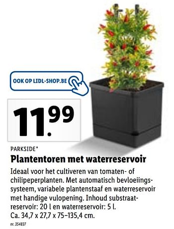 Promoties Parkside plantentoren met waterreservoir - Parkside - Geldig van 06/03/2021 tot 10/04/2021 bij Lidl
