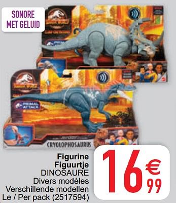 Promoties Figurine figuurtje dinosaure - Mattel - Geldig van 02/03/2021 tot 15/03/2021 bij Cora