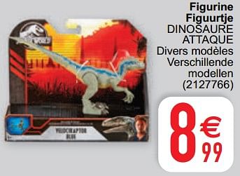 Promoties Figurine figuurtje dinosaure attaque - Mattel - Geldig van 02/03/2021 tot 15/03/2021 bij Cora