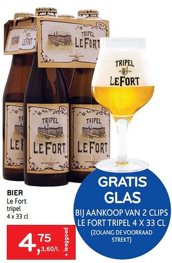 Promoties Bier le fort tripel - Lefort - Geldig van 10/03/2021 tot 23/03/2021 bij Alvo
