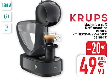Promoties Machine à café koffiemachine krups infinissima yy4256fd - Krups - Geldig van 02/03/2021 tot 15/03/2021 bij Cora