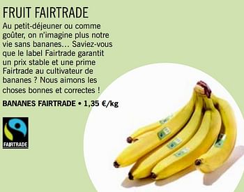 Promotions Bananes fairtrade - Produit maison - Lidl - Valide de 01/03/2021 à 04/04/2021 chez Lidl