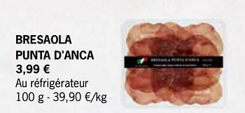 Promotions Bresaola punta d`anca - Produit maison - Lidl - Valide de 01/03/2021 à 04/04/2021 chez Lidl