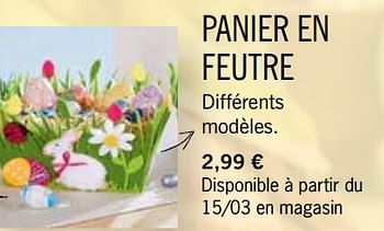 Promotions Panier en feutre - Produit maison - Lidl - Valide de 01/03/2021 à 04/04/2021 chez Lidl