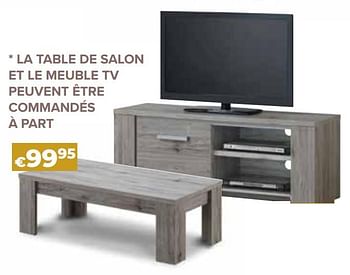 Promotions La table de salon et le meuble tv peuvent être commandés à part - Produit Maison - Euroshop - Valide de 25/02/2021 à 30/06/2021 chez Euro Shop