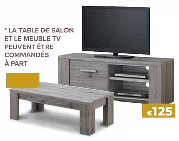 Promotions La table de salon et le meuble tv peuvent être commandés à part - Produit Maison - Euroshop - Valide de 25/02/2021 à 30/06/2021 chez Euro Shop