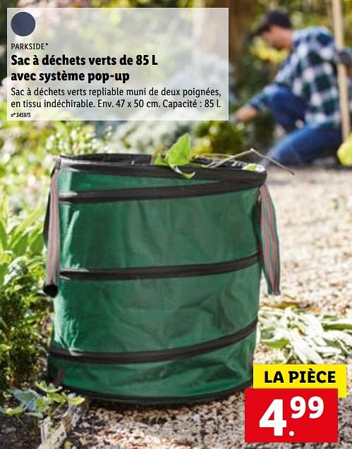 Sac dechets shop verts lidl