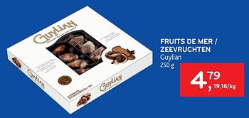 Promotions Fruits de mer guylian - Guylian - Valide de 10/03/2021 à 23/03/2021 chez Alvo
